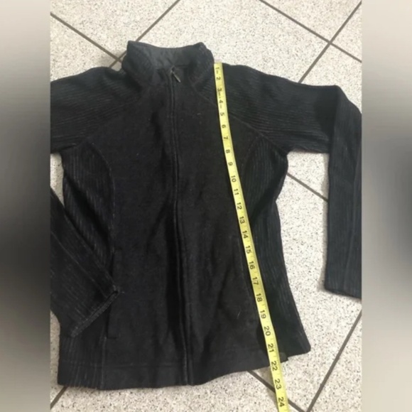 Mountain Hardwear Wool Blend Full Zip Cardigan Sweater Jacket in Black Sz Small - Picture 7 of 8